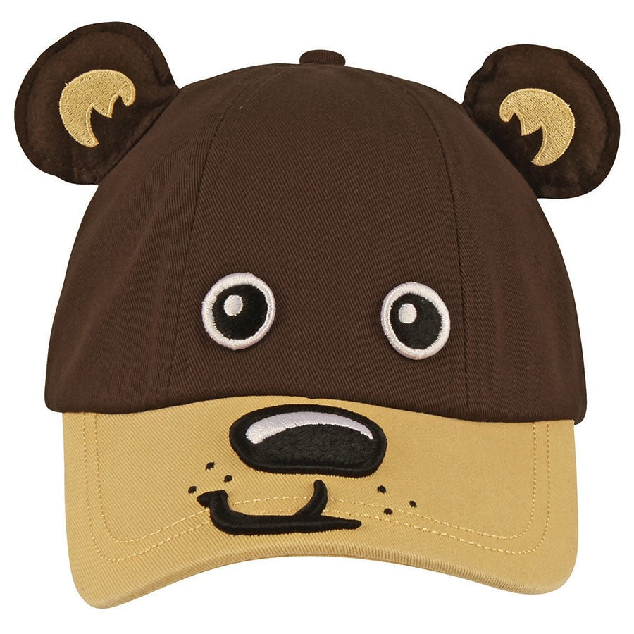 The Toddler 3D Bear Hat is a cozy brown and tan winter hat for toddlers, styled like a bear’s face with embroidered eyes, nose, smile, and two round bear ears—perfect as a cute accessory.