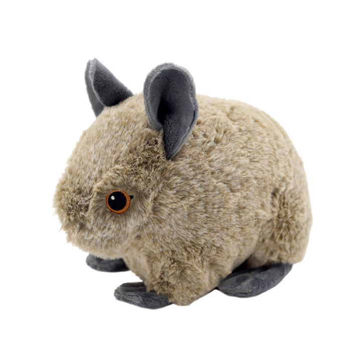 The Pika Adoption Bundle features a plush pika inspired by the Rocky Mountain rabbit, with soft fur, dark gray ears, feet, tail, and a round orange-black eye—ideal for animal adoption fans.