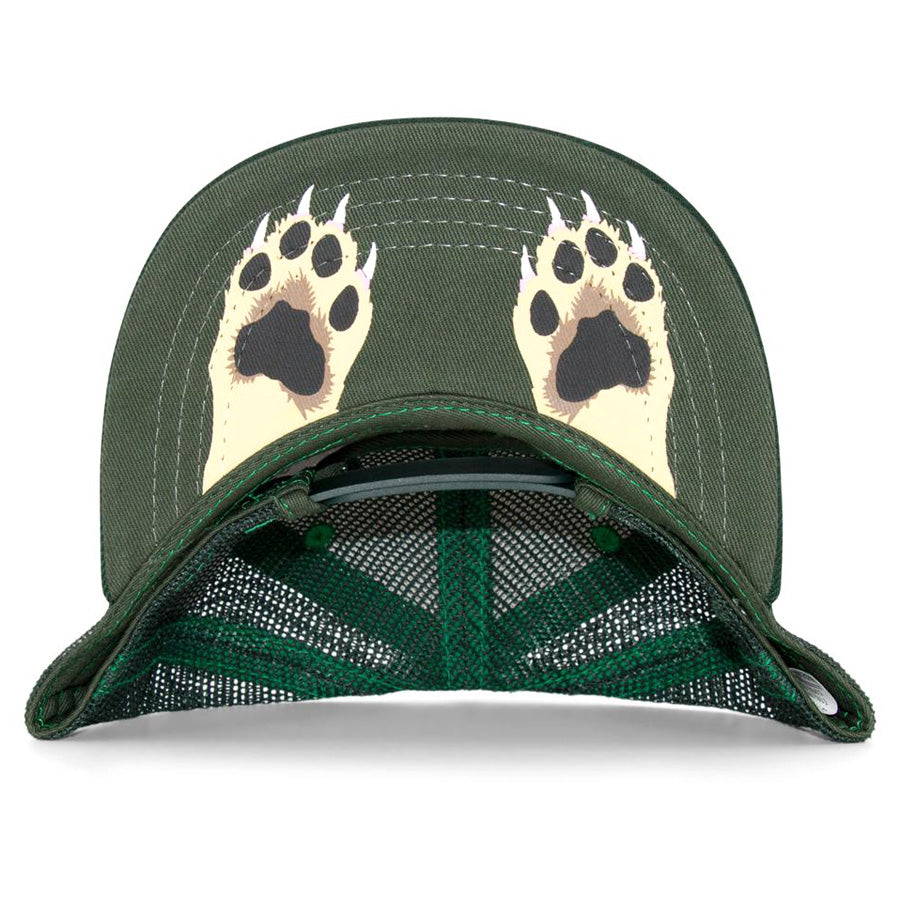 The Kids Lion Flat Brim Hat is shown from underneath, featuring a unique brim design and mesh material at the back—perfect for adding quirky style to your child's look.