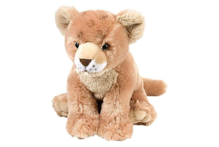 The Lion Cub Adoption Bundle features a plush African lion cub with a cream-colored face and chest, sitting upright—ideal for animal adoption events or as a Predator Ridge souvenir.