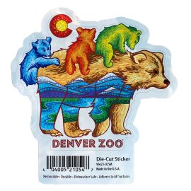 Denver Zoo Color Pop Bear Sticker